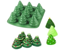 Molde silicona 9 pinitos navidad